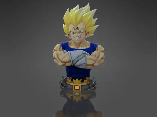 Majin Vegeta con la base de Clash Royale de 10cm