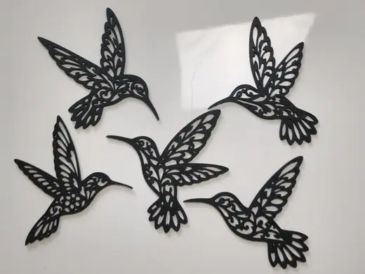 Elegant Hummingbird Collection 2D Wall Art