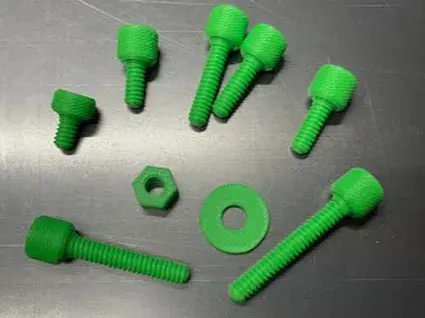 Knurled Thumb Screw with Nut and Washer 1/4-20