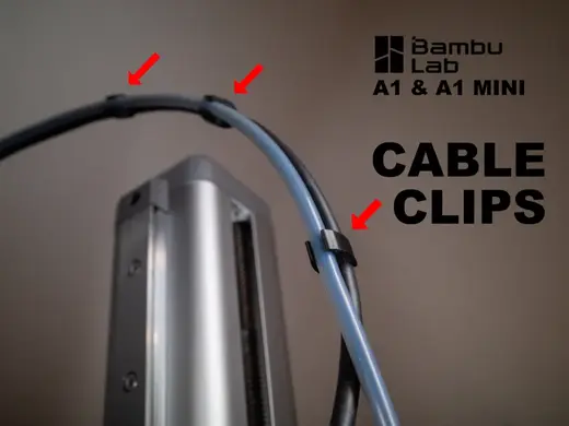 Cable Clips Bambu Lab A1 & A1 Mini 3d printers