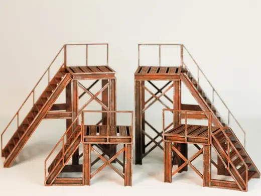 Industrial Mini Terrain - Modular Metal Stairs