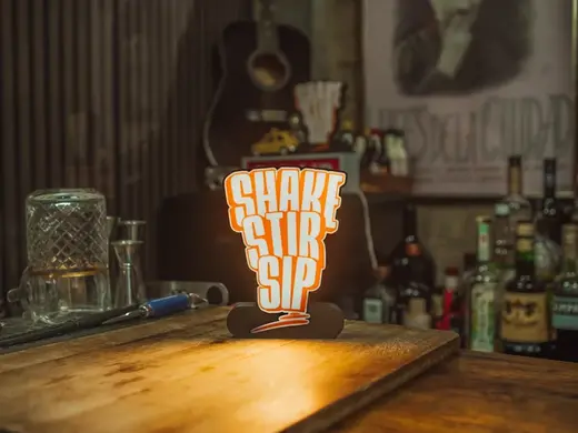 Shake Stir Sip Bar Light