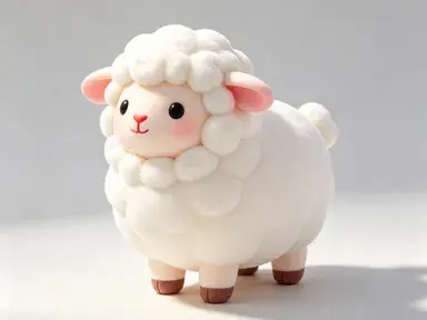 简约小羊摆件