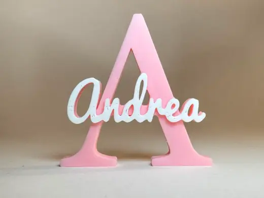 Placa de Identificação 3D - Andrea