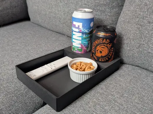 Sofa Cushion-Gap Tray with Can Holders