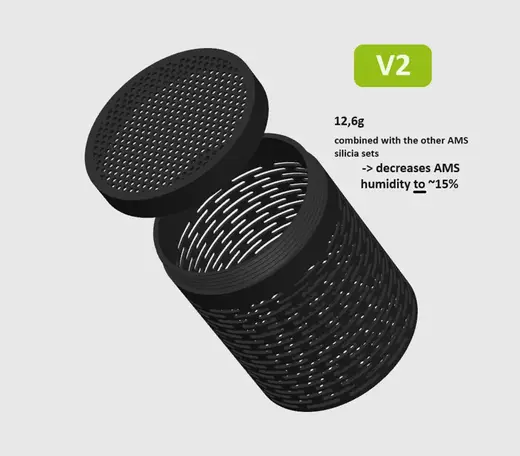 Silica Spool Dry Box [made for BambuSpool]