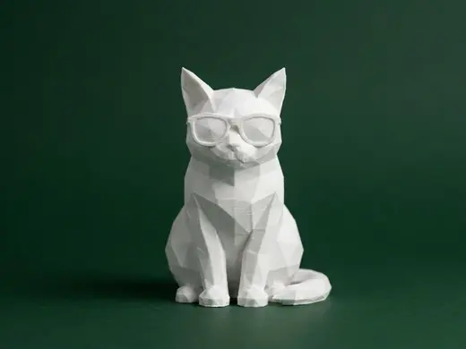 Low Poly Cool Cat in Sunglasses - Animals 3D Model