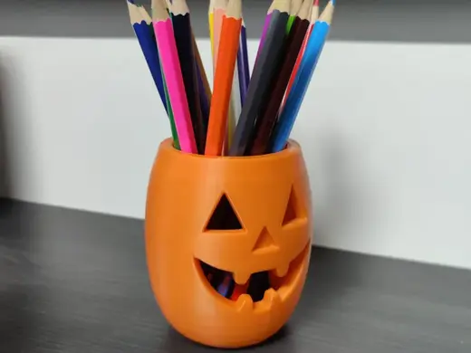 2-in-1 Halloween Pumpkin Pen Holder & Lantern