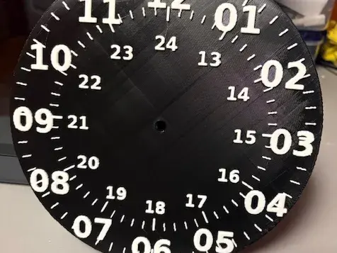 12 and 24 hour wall clock