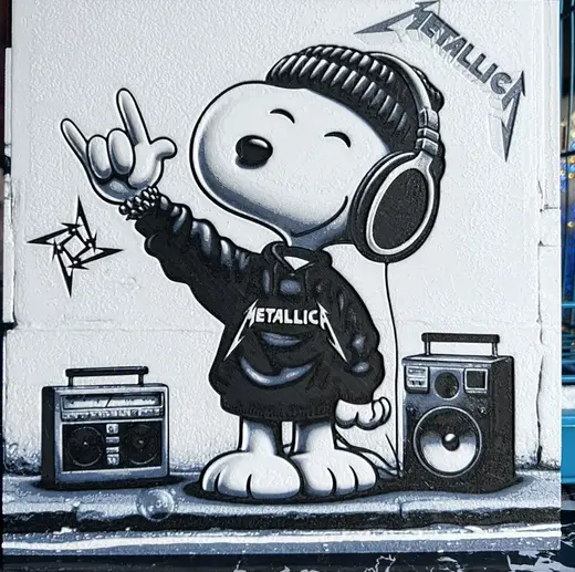 Snoopy metalhead hueforge 200x200