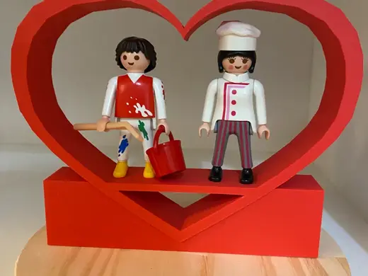 Corazón + base. Escala playmobil