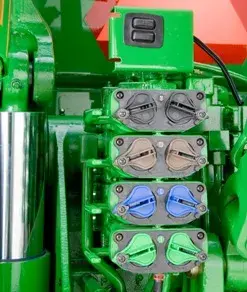 Replacement dust cover for hydraulic outlets on John Deere tractors