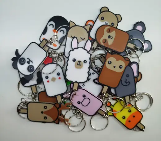 PACK OF 22 CUTE ANIMALS KEYCHAINS