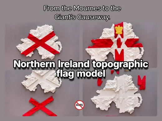 Northern Ireland topography flag model Éireann
