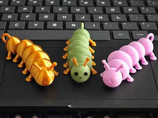 Flexi Caterpillar With Keychain Eyelet