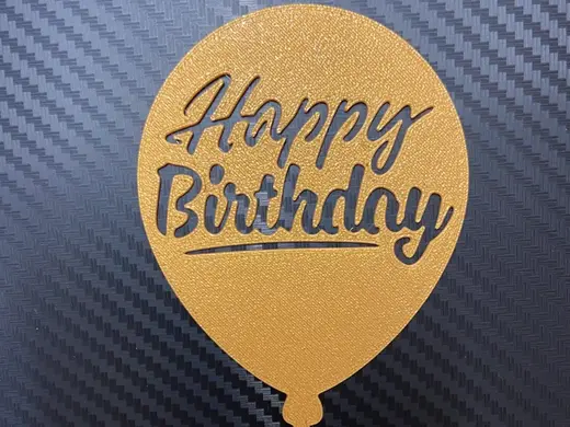 happy birthday balloon cake topper