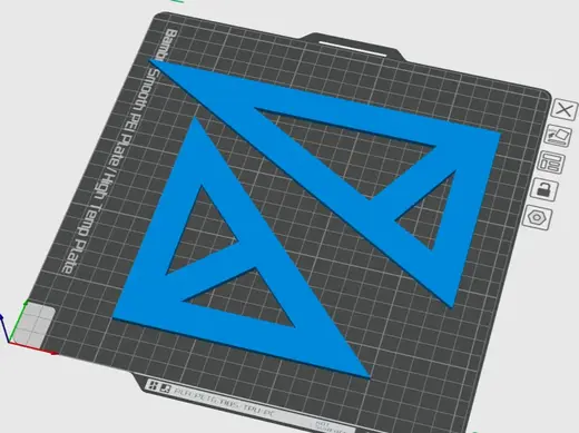 Sliding Right Angle Set Squares (45° + 30/60°)