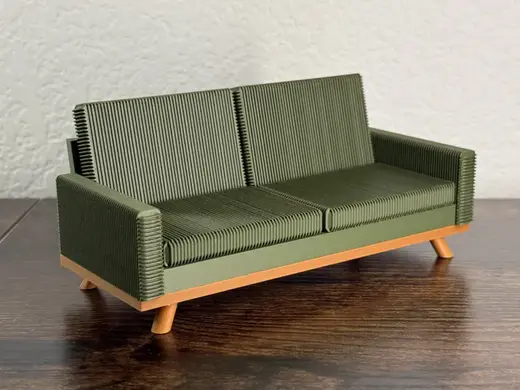 Mini Corduroy Couch with Removable Cushions