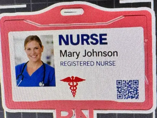 ID Card Holder for Nurse RN Badge with Barcode