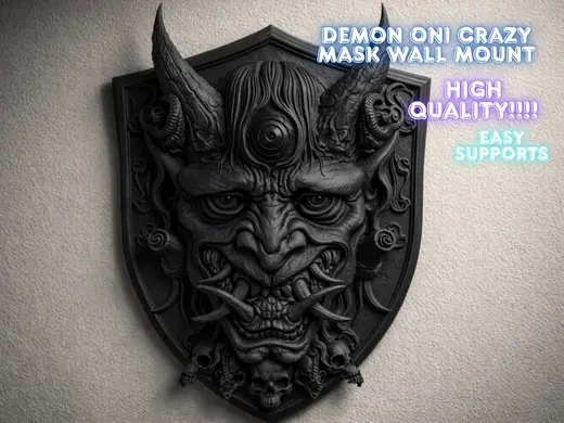 Oni mask wall mount lv 4