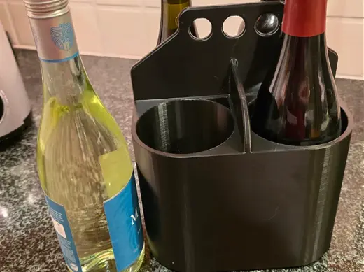Super Sturdy Picnic 4 Bottle Wine Carrier Gift