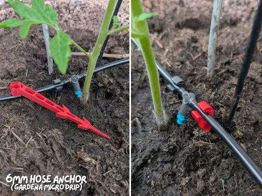 6mm hose anchor for 6mm tube (Gardena Micro Drip)