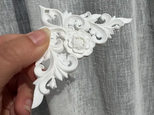 Ornamento floral vintage para esquinas