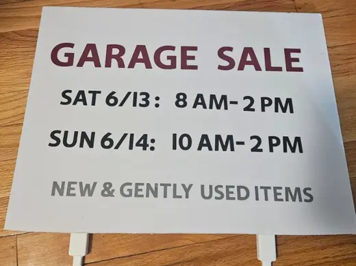 Garage Sale Sign Stand (H2s, H2d, H2c, A2L)