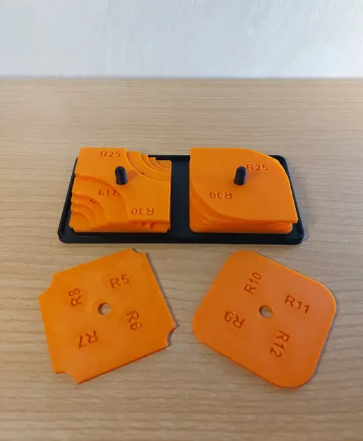 Radius gauge tool 1-20mm 25mm 30mm (inner-outer)