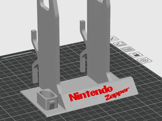 Nintendo Zapper stand with logo