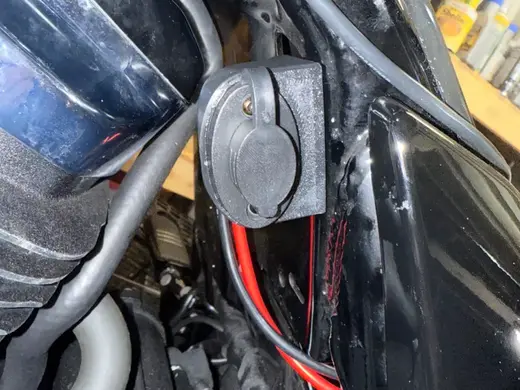 Harley Touring trickle charger mount