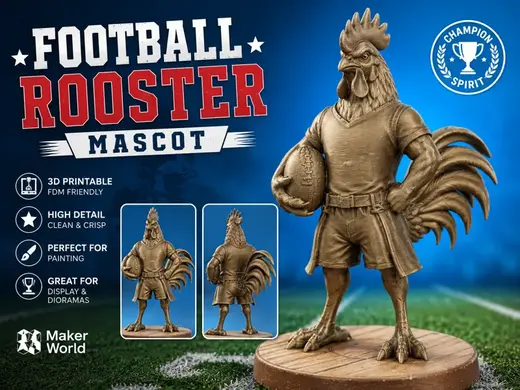 Gridiron Rooster – Football Champion Mascot