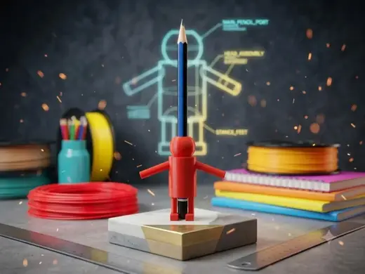 Pencil Bot: Cute Desk Companion & Pencil Holder