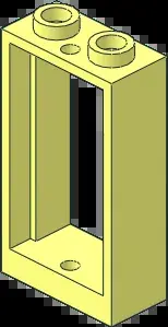 Brick Part 60593- 1x2x3 window flat front