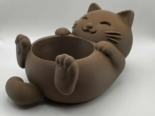 Cat Bowl – Chubby Cat Figurine with Belly Bowl