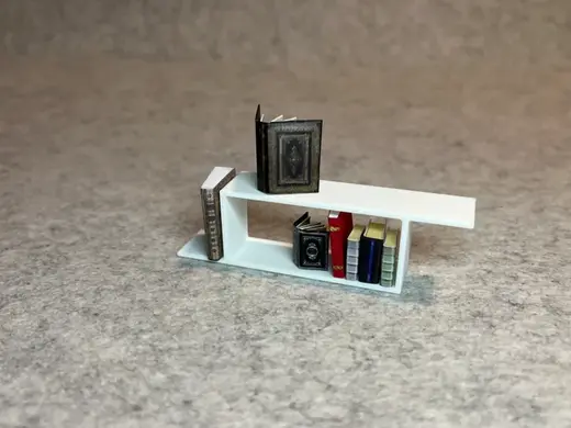 Dollhouse wall bookshelf miniature house