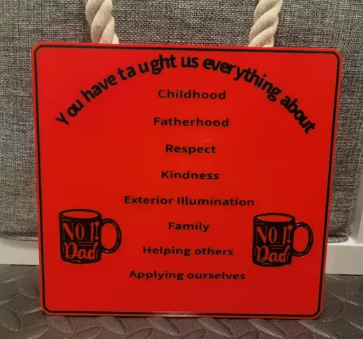 fathers day appreciation sign/plaque