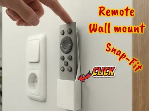 Snap-Fit Wall Holder for Ceiling Fan & LED Remote