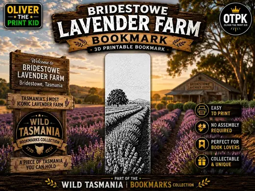 Lavender Farm Bookmark | Wild Tasmania Bookmarks
