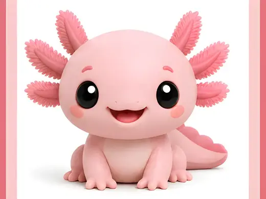 Cute Baby Axolotl