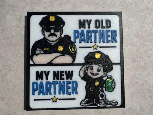 My Old Partner Police Humor Coaster