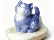 治愈系青花小奶猫摆件|软萌傲娇的国风小蓝猫
