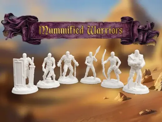 Mummified Warriors – D&D Miniatures Set