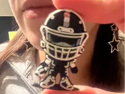 Football Player Keychain