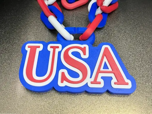 USA Pendant with link