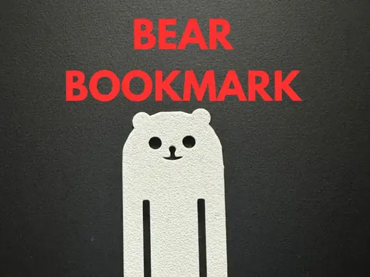 Bear bookmark, only 10 minutes to print