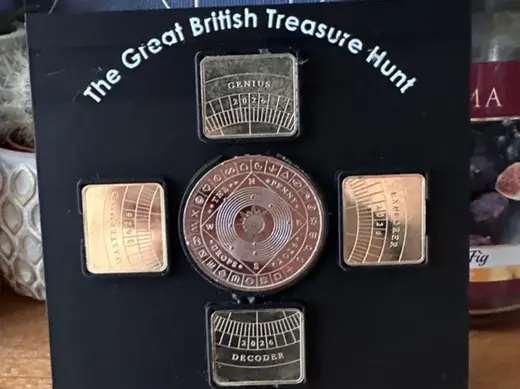 Great British Treasure Hunt Coin and Medal Display
