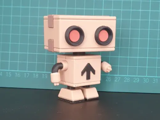 Cute Box Robot Desk Buddy | NOAMS, No Glue