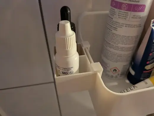 Hook-mount storage bin