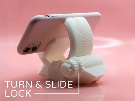 Herringbone Gear Phone Stand Pork3D by Pork3D.com